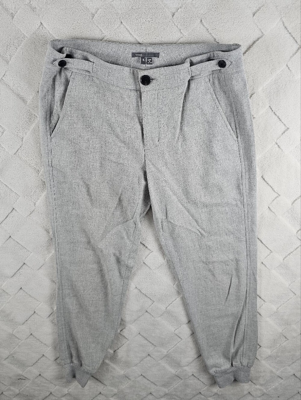 Vince  Wool Trouser Joggers Womens 4 Gray Preppy Office Attire